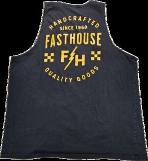 FASTHOUSE Tank Top Men's Black Yellow 2XL 100% Cotton Graphic